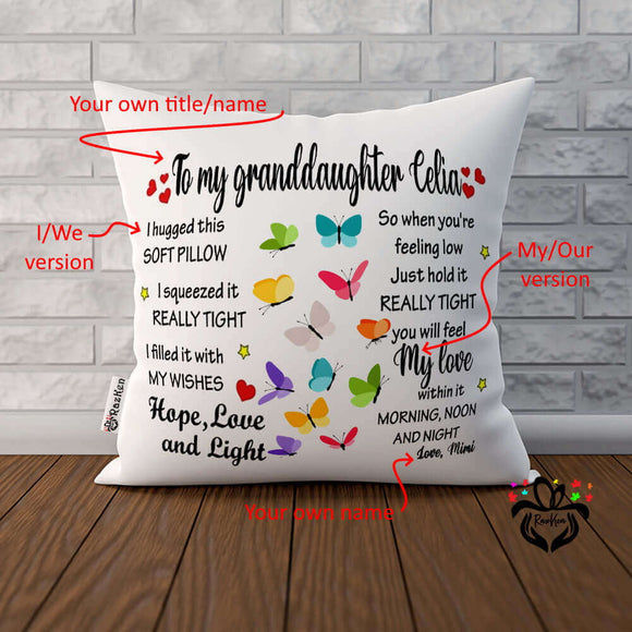 Butterflies Themed I hugged This Pillow, Daughter Gift - RazKen Gifts Shop