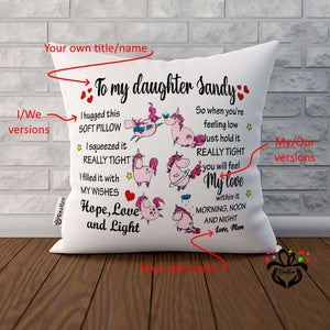Unicorn Themed I hugged This Pillow, Daughter Gift - RazKen Gifts Shop