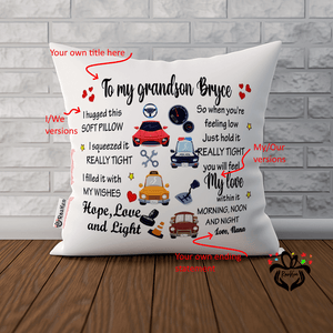 Cars Themed I hugged This Pillow, Daughter Gift - RazKen Gifts Shop