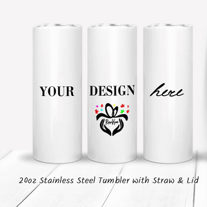 Personalized Your Own Design 20oz Stainless Steel Tumbler with Straw & Lid - RazKen Gifts Shop