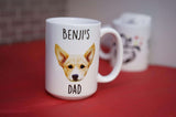 Personalized Dog Face Mug, Dog Face, Custom Dog Mug, Gift for Dog Lover, Dog Owner Mug - RazKen Gifts Shop