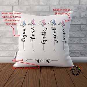 Custom Gift for Grandma, Mom, Butterflies Pillow - RazKen Gifts Shop