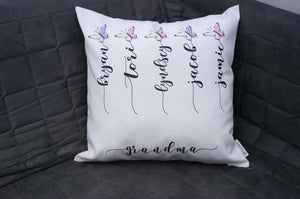 Custom Gift for Grandma, Mom, Butterflies Pillow - RazKen Gifts Shop