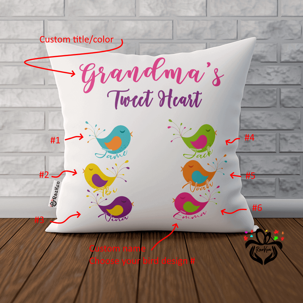 Personalized grandchildren pillow sale