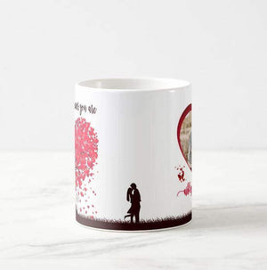 Personalized Own Picture, Names, Text Valentine's Tree "You Make My Heart Smile Couple" Mug - RazKen Gifts Shop
