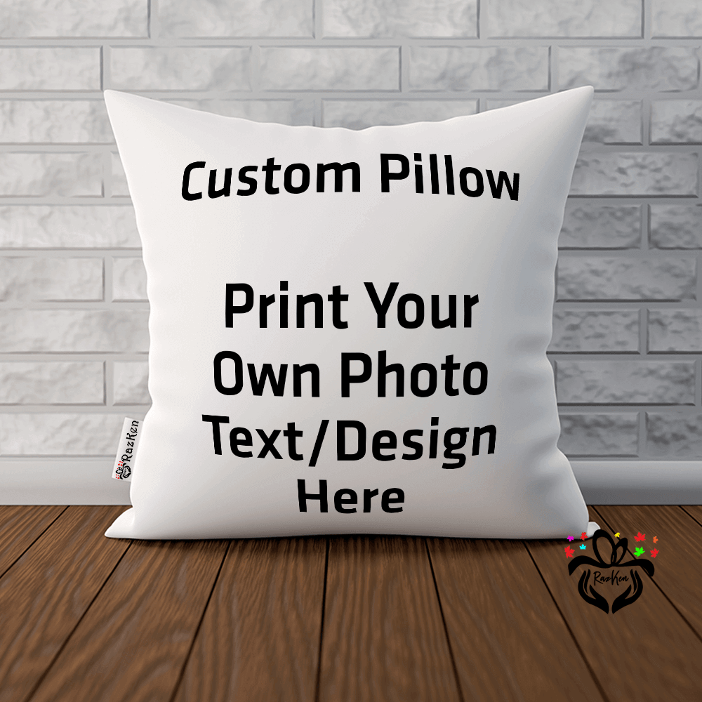 Custom Your Design Photo Image Business Branding Pillow
