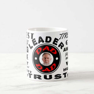 Personalized Dad, Grandpa Face Photo Text Gift Mug, Gift For Dad, Grandpa, Fathers day Mug - RazKen Gifts Shop