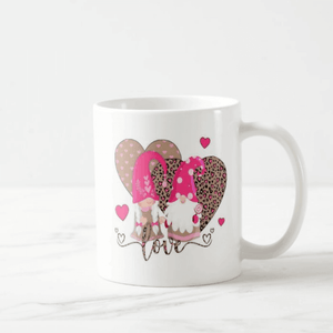 Love Gnomes, Pink Design, Christmas Gift, Gift for Wife, Mom, Grandma, Friend Coffee Mug - RazKen Gifts Shop
