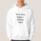 Personalize Your Own Permanently Printing Unisex White Basic Hooded Sweatshirt Hoodie - RazKen Gifts Shop