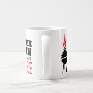 Real Men Play with Fire BBQ, Funny Gift, Real Men Coffee Mug - RazKen Gifts Shop