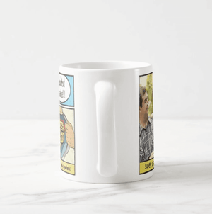 Personalized Super Dad Comic Book Photo Mug, Gift for Dad, Dad is My Hero Comic Book Mug - RazKen Gifts Shop