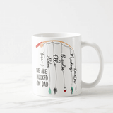 Father's Day Gift, We are Hooked On Dad, Personalized Title, Custom Names Coffee Mug - RazKen Gifts Shop