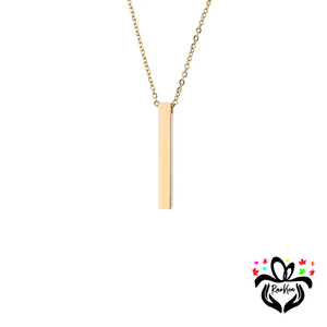 Custom Engraved 3D Vertical Bar Necklace - RazKen Gifts Shop