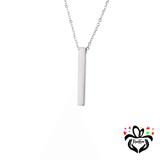 Custom Engraved 3D Vertical Bar Necklace - RazKen Gifts Shop