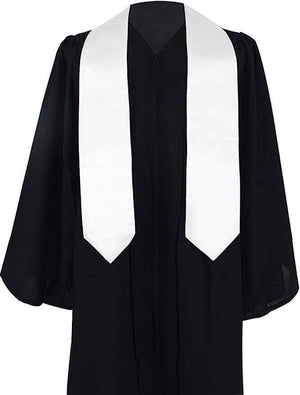 Graduation Adult White Stole - RazKen Gifts Shop