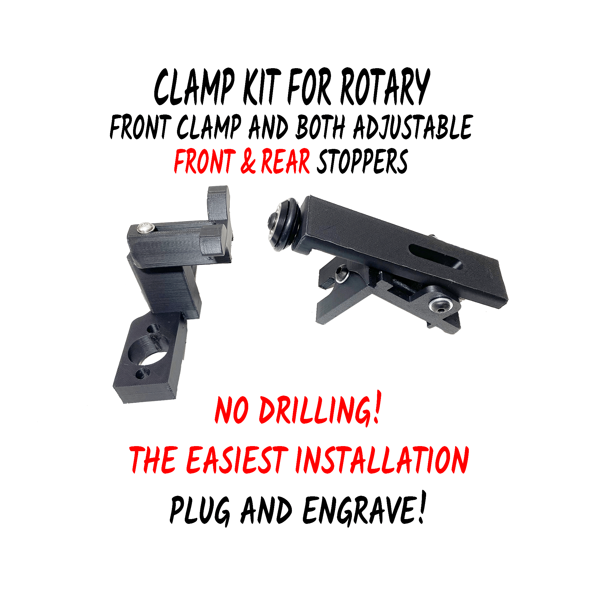 TBC HEAT CAM SHAPE マッサージャー CO2 Rotary Clamp Kit for Laser Machines