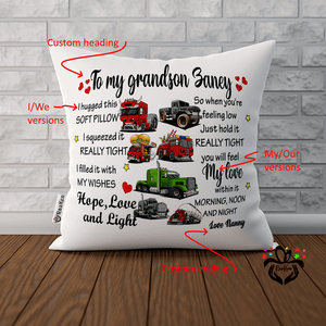 Trucks Themed I hugged This Pillow, Daughter Gift - RazKen Gifts Shop