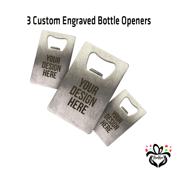 3 Custom Engraved Bottler Openers - RazKen Gifts Shop