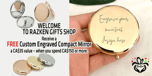  Receive a FREE Custom Engraved Compact Mirror a CA$35 value – when you spend CA$150 or more.