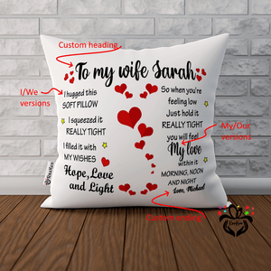 Hearts Themed I hugged This Pillow, Daughter Gift - RazKen Gifts Shop