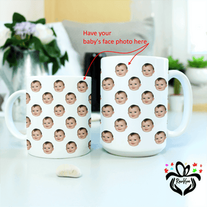 Personalized Multiple Baby Face Photo Gift Mug