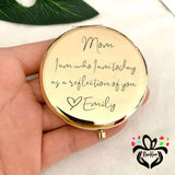 Mom of the Bride Gift | Gift from Daughter for Mom | Mom of Groom | Custom Mother Wedding Gift | A Reflection Of You Pocket Mirror Gift