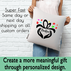 Custom Several Designs, Gift to Grandkids, I hugged This Soft Pillow - RazKen Gifts Shop