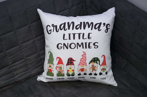 Title, Name Grandmas, Moms Little Gnomes, Christmas Gift Pillow - RazKen Gifts Shop