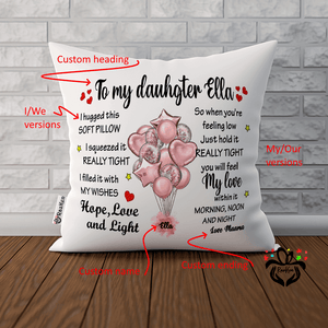 Balloons Themed I hugged This Pillow, Daughter Gift - RazKen Gifts Shop