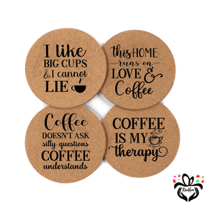 Coffee Natural Cork Coaster Set - RazKen Gifts Shop