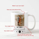 Create Your Own Spotify Song Mug, Have Your Own Picture, Song's and Artist's Names Mug - RazKen Gifts Shop