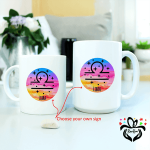 Personalized Astrological Zodiac Signs with Sunset Sky, Astrology Mug, Astrology Mug Gifts - RazKen Gifts Shop