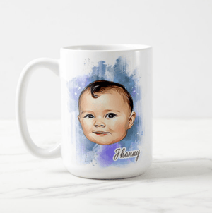 Custom Baby Mug, Baby Photo, Parents Coffee Mug, Baby Coffee Mug, Custom Artistic Effects Mug - RazKen Gifts Shop