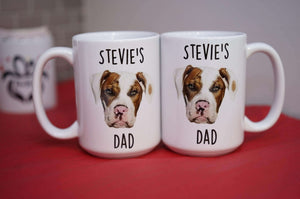 Personalized Dog Face Mug, Dog Face, Custom Dog Mug, Gift for Dog Lover, Dog Owner Mug - RazKen Gifts Shop