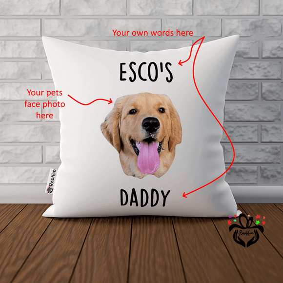 Personalized Dog Face Pillow, Dog Face, Custom Dog Pillow, Gift for Dog Lover, Pet Pillow - RazKen Gifts Shop
