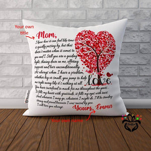 Personalized Gift For Mom, Mom Gift Mother Daughter Gift, Mother Thank You, Cushion Pillow - RazKen Gifts Shop