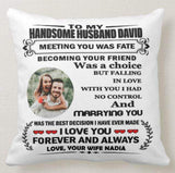 Personalized Pillow To My Wife, Husband, Friend, Love, Gift from Wife, Husband, Meeting You Was Fate - RazKen Gifts Shop