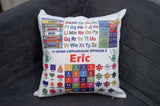 FRENCH VERSION Educational 1st/2nd Grade Learning Pillow For Children, Custom Name Learning Pillow - RazKen Gifts Shop