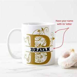 Name Split Alphabet Letters Personalized Have Your Own Name, Birthday Gift Mug - RazKen Gifts Shop