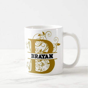 Name Split Alphabet Letters Personalized Have Your Own Name, Birthday Gift Mug - RazKen Gifts Shop