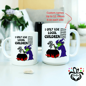 Personalized Children Names I Only Use local Children, Hocus Pocus, Mama Witch Coffee Mug - RazKen Gifts Shop