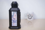 Personalized Picture Memorial Quotes Black Metal Glass Candle Lantern, Loss of Loved - RazKen Gifts Shop