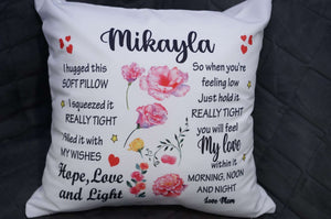 Custom Several Designs, Gift to Grandkids, I hugged This Soft Pillow - RazKen Gifts Shop