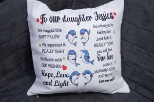 Custom Several Designs, Gift to Grandkids, I hugged This Soft Pillow - RazKen Gifts Shop