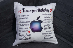 Custom Several Designs, Gift to Grandkids, I hugged This Soft Pillow - RazKen Gifts Shop