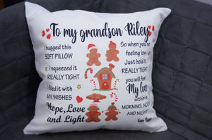 Custom Several Designs, Gift to Grandkids, I hugged This Soft Pillow - RazKen Gifts Shop