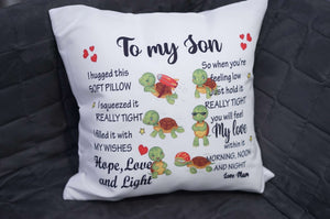 Custom Several Designs, Gift to Grandkids, I hugged This Soft Pillow - RazKen Gifts Shop