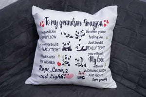 Custom Several Designs, Gift to Grandkids, I hugged This Soft Pillow - RazKen Gifts Shop