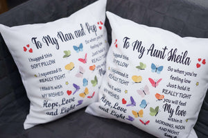 Custom Several Designs, Gift to Grandkids, I hugged This Soft Pillow - RazKen Gifts Shop