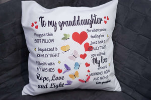 Custom Several Designs, Gift to Grandkids, I hugged This Soft Pillow - RazKen Gifts Shop